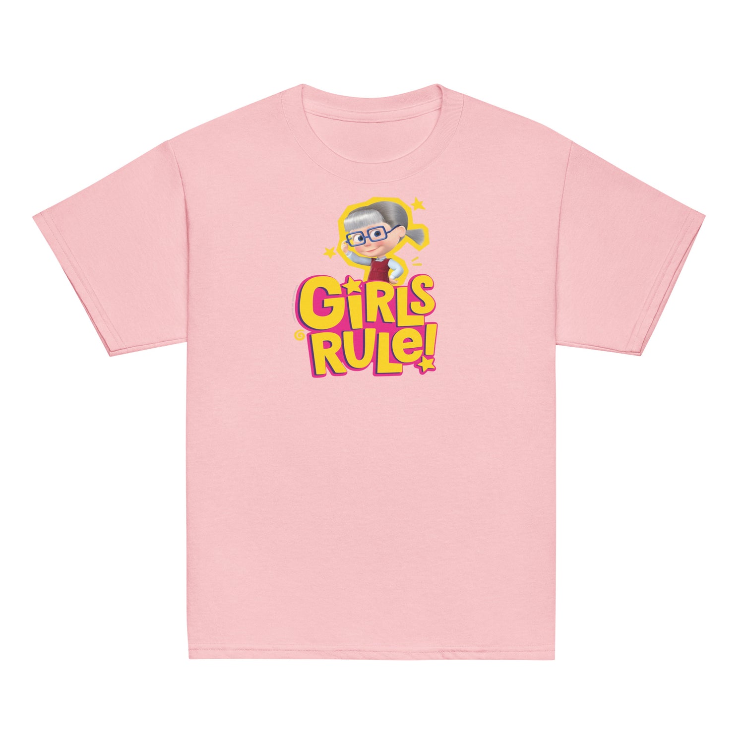 Masha and the Bear Friends Girls Rule! Youth classic tee Light Pink T-SHIRT