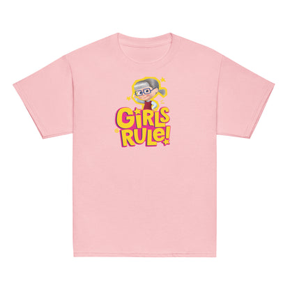 Masha and the Bear Friends Girls Rule! Youth classic tee Light Pink T-SHIRT