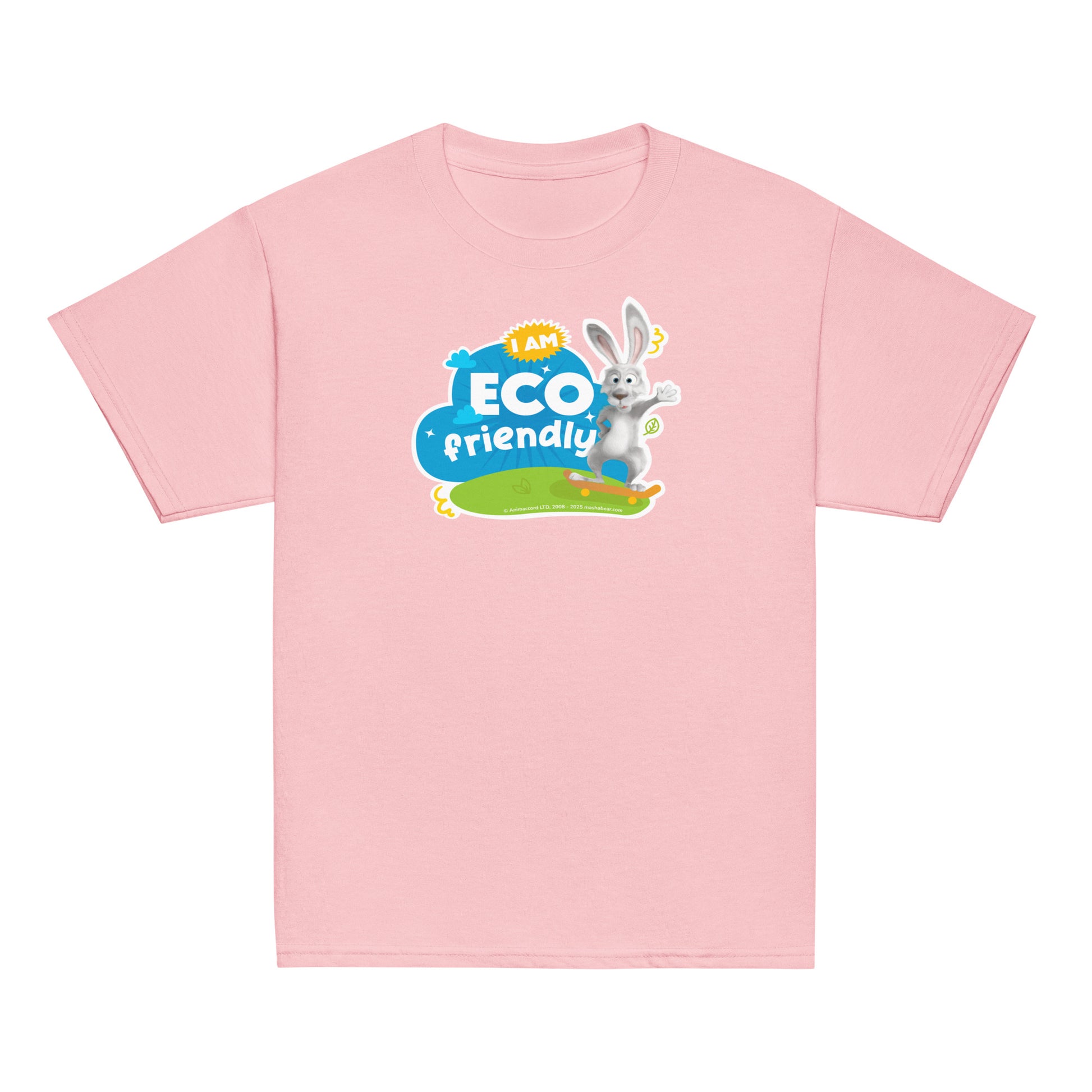 Masha and the Bear Friends Eco Friendly Youth classic tee Light Pink T-SHIRT
