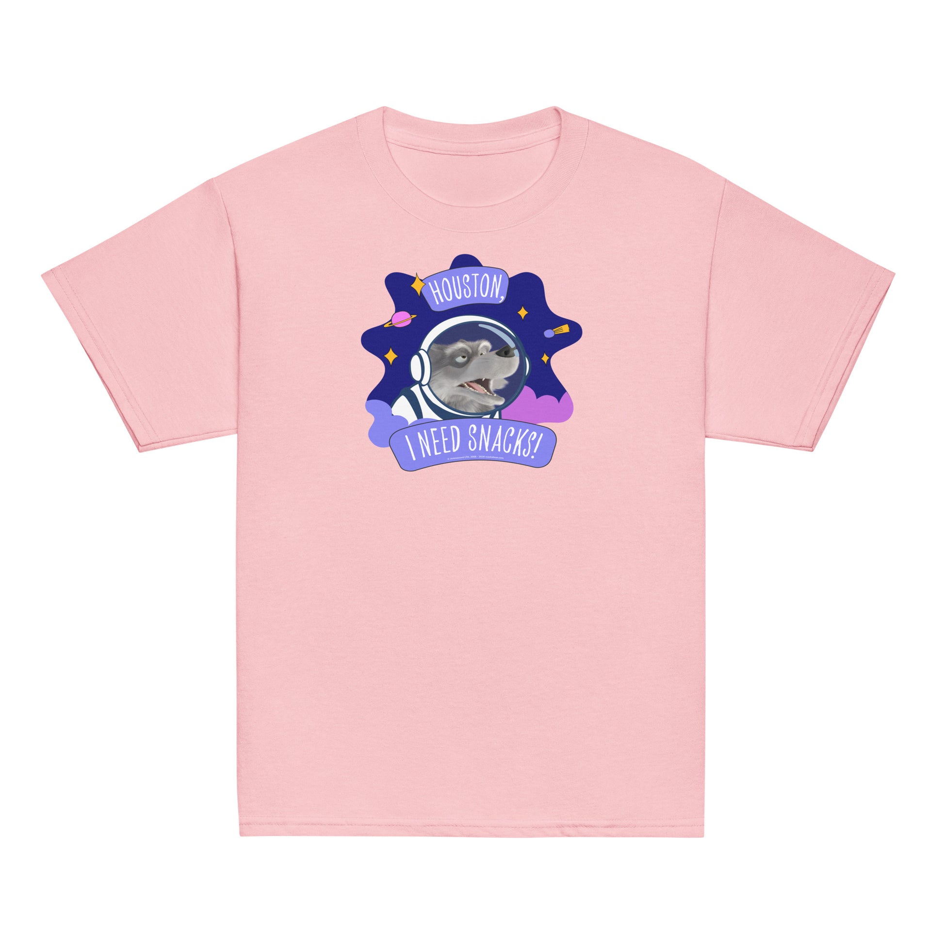 Masha and the Bear Friends I Need Snacks! Youth classic tee Light Pink T-SHIRT