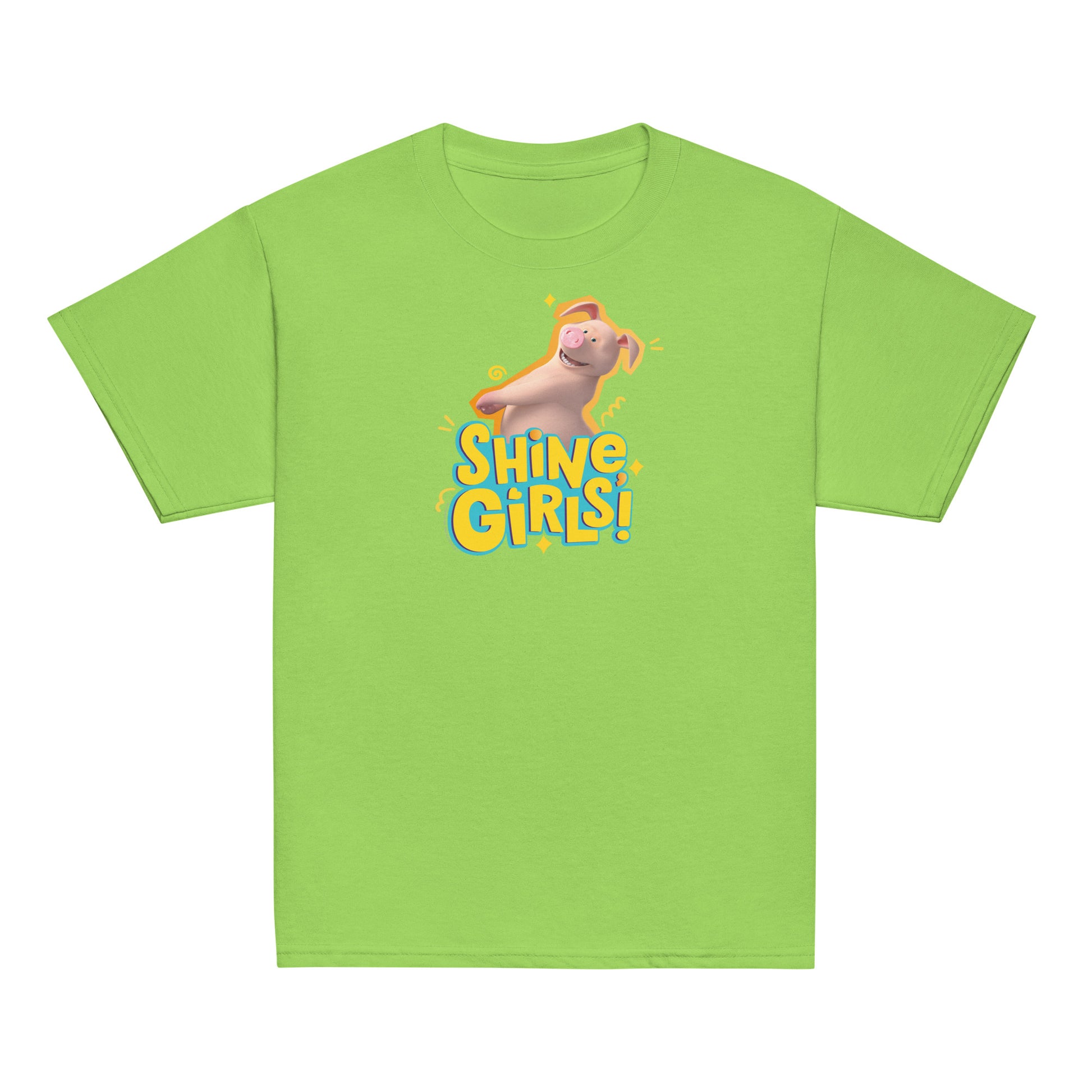 Masha and the Bear Friends Shine Girls! Youth classic tee Lime T-SHIRT