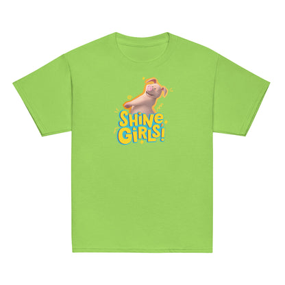 Masha and the Bear Friends Shine Girls! Youth classic tee Lime T-SHIRT