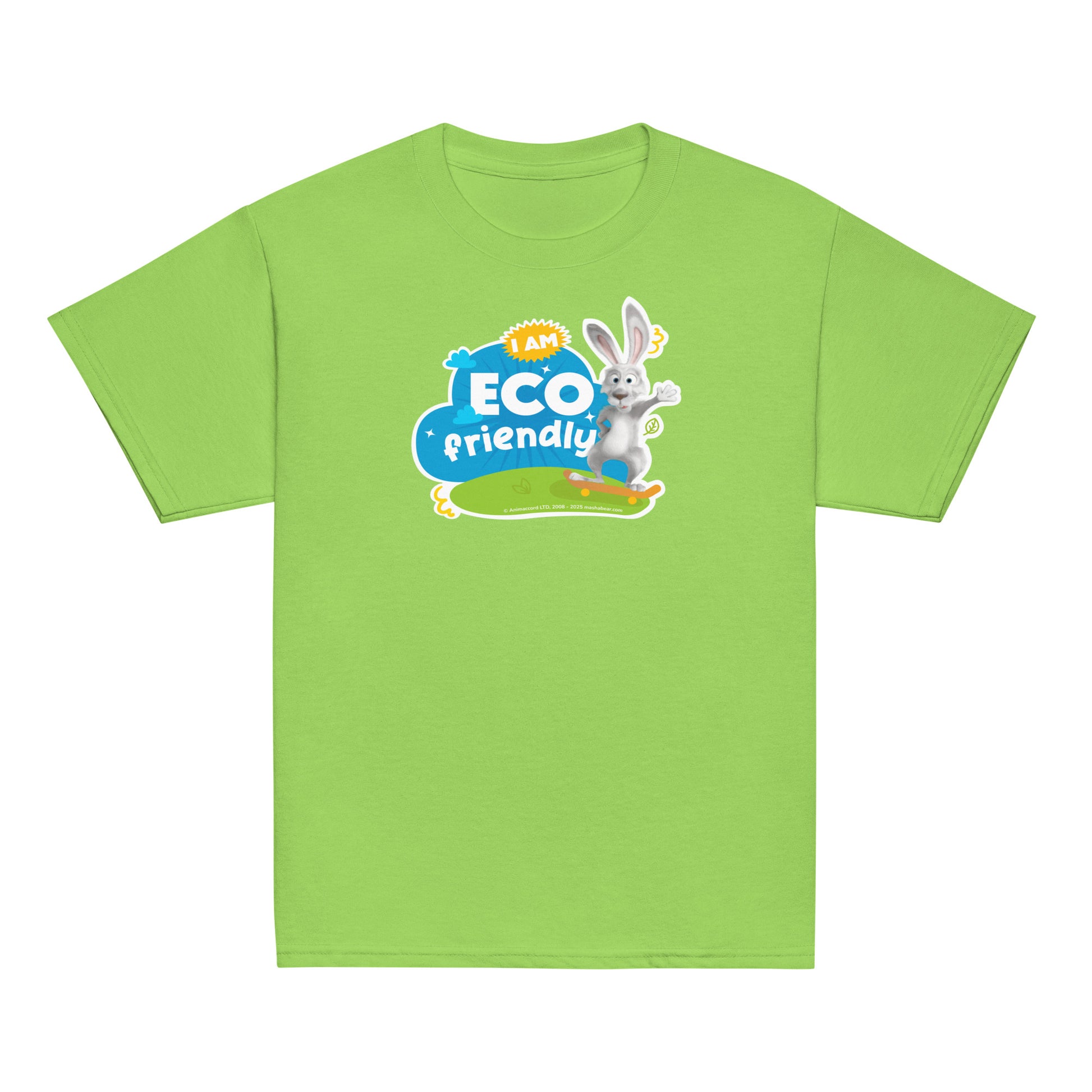 Masha and the Bear Friends Eco Friendly Youth classic tee Lime T-SHIRT