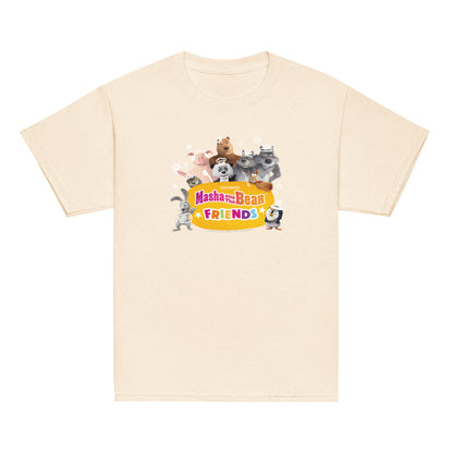 Masha and the Bear Friends Group Photo Youth classic tee Natural T-SHIRT