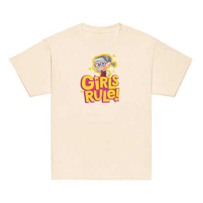 Masha and the Bear Friends Girls Rule! Youth classic tee Natural T-SHIRT
