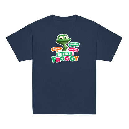 Masha and the Bear Friends Be Like Froggy Youth classic tee Navy T-SHIRT
