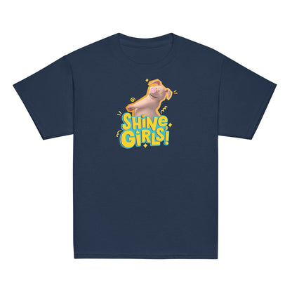 Masha and the Bear Friends Shine Girls! Youth classic tee Navy T-SHIRT