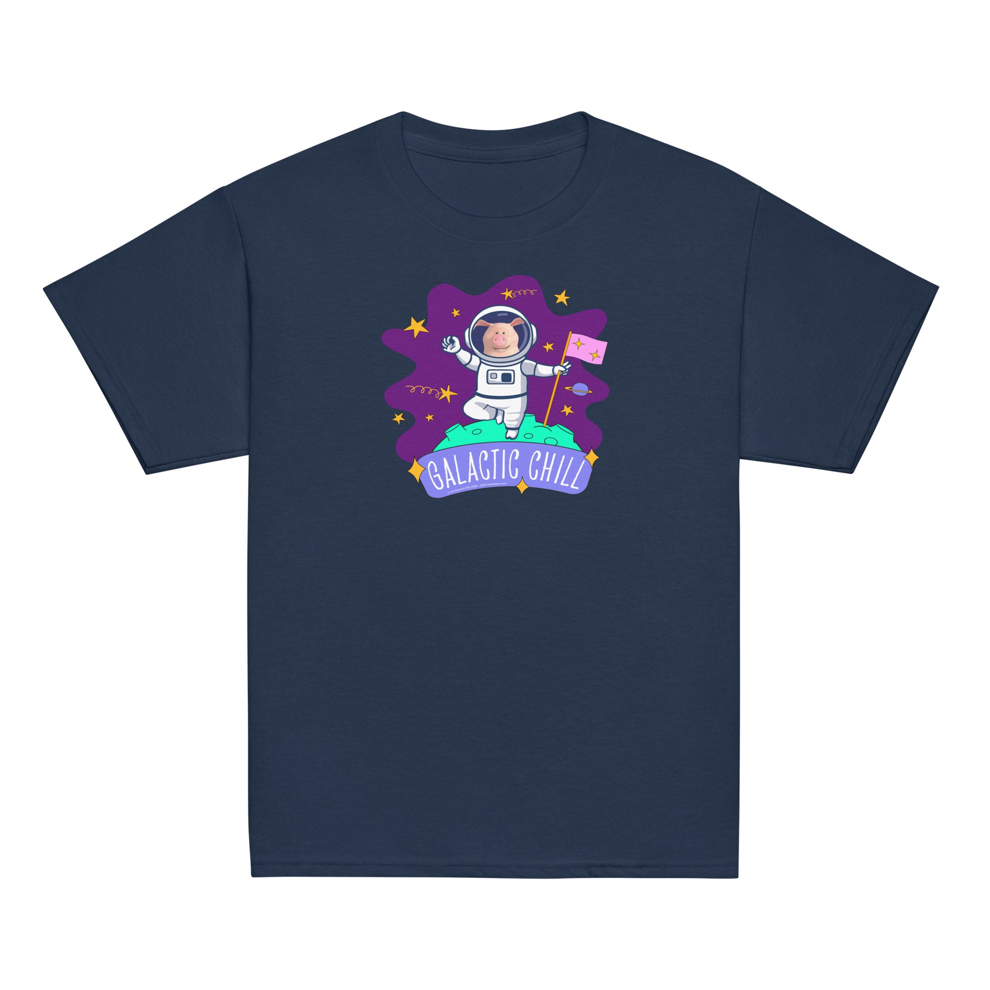 Masha and the Bear Friends Galactic Chill Youth classic tee Navy T-SHIRT