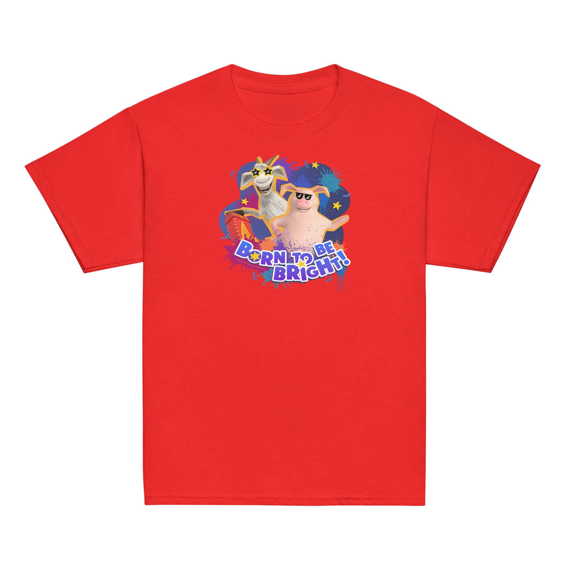 Masha and the Bear Friends Born To Be Bright! Youth classic tee Red T-SHIRT
