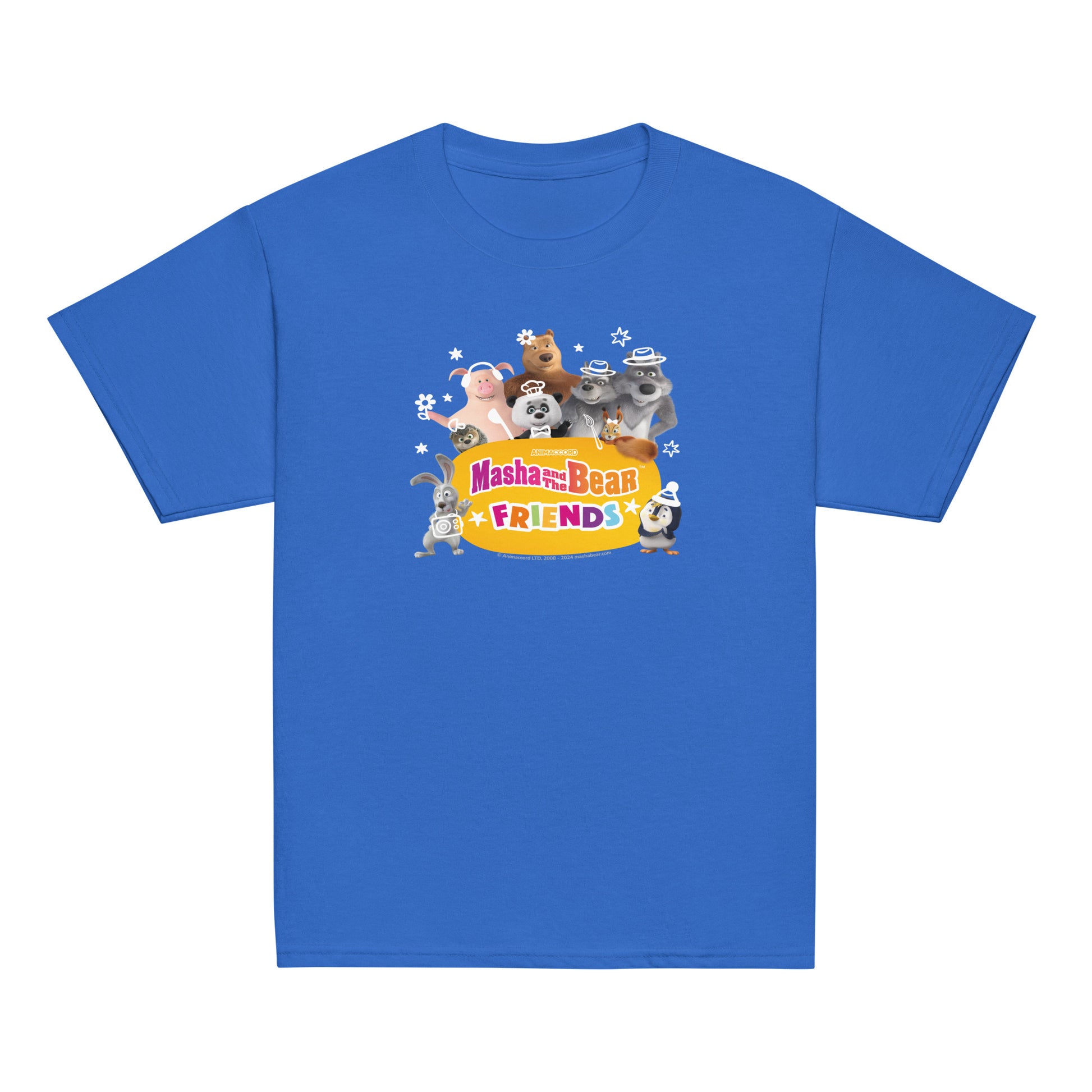 Masha and the Bear Friends Group Photo Youth classic tee Royal T-SHIRT
