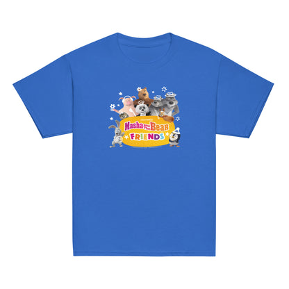 Masha and the Bear Friends Group Photo Youth classic tee Royal T-SHIRT