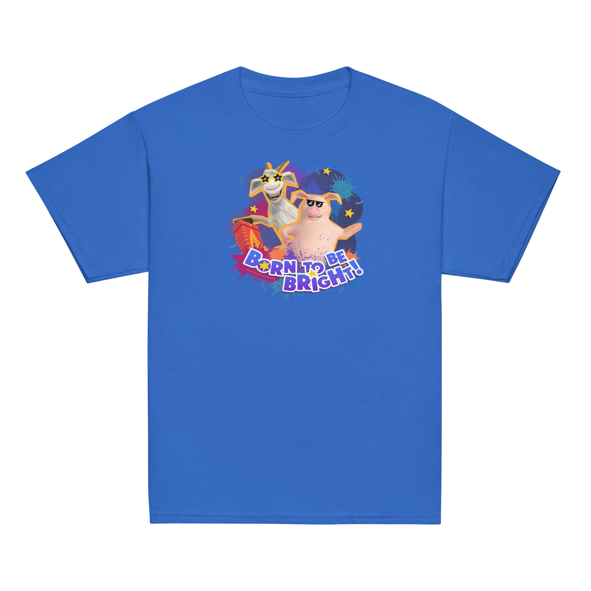 Masha and the Bear Friends Born To Be Bright! Youth classic tee Royal T-SHIRT