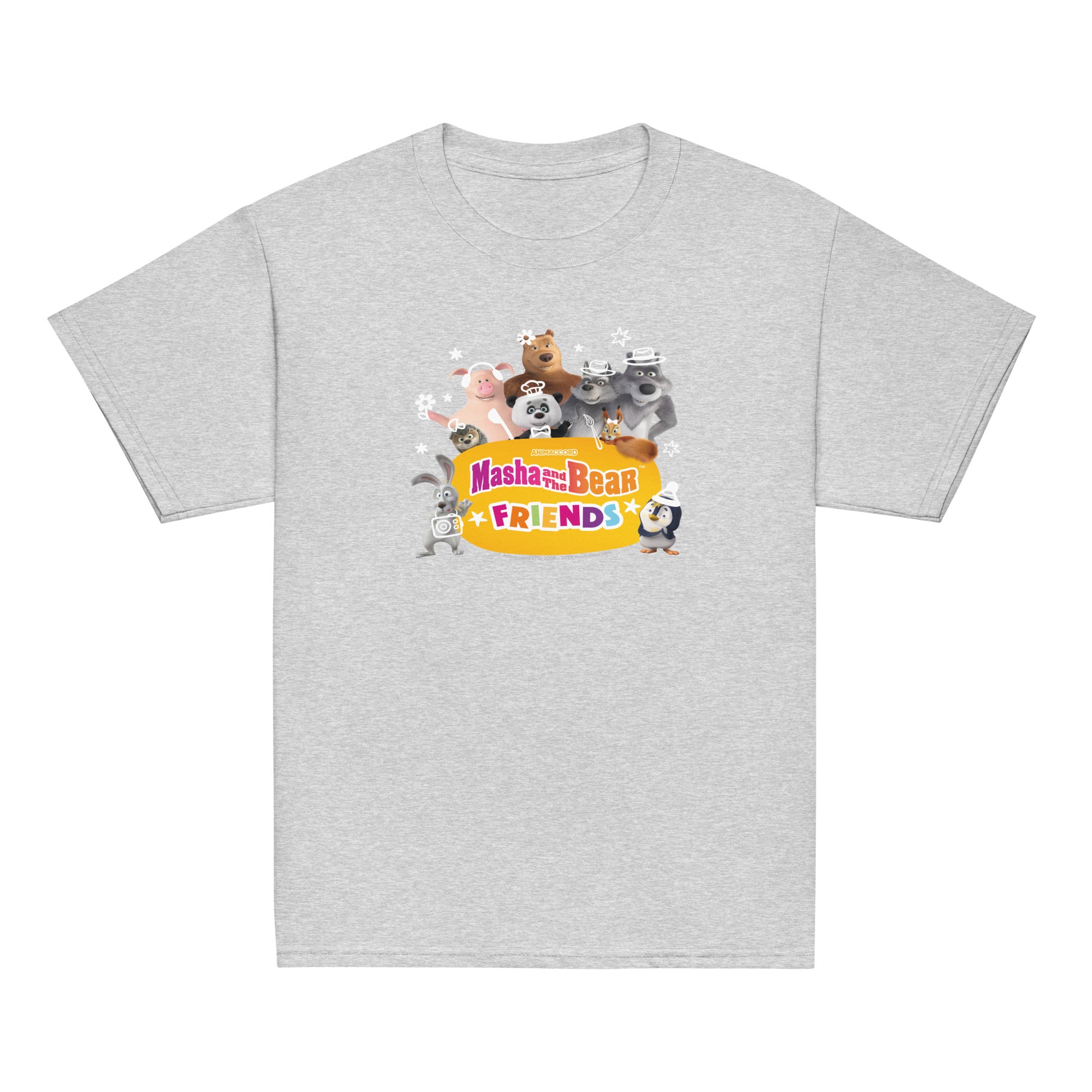Masha and the Bear Friends Group Photo Youth classic tee Sport Grey T-SHIRT