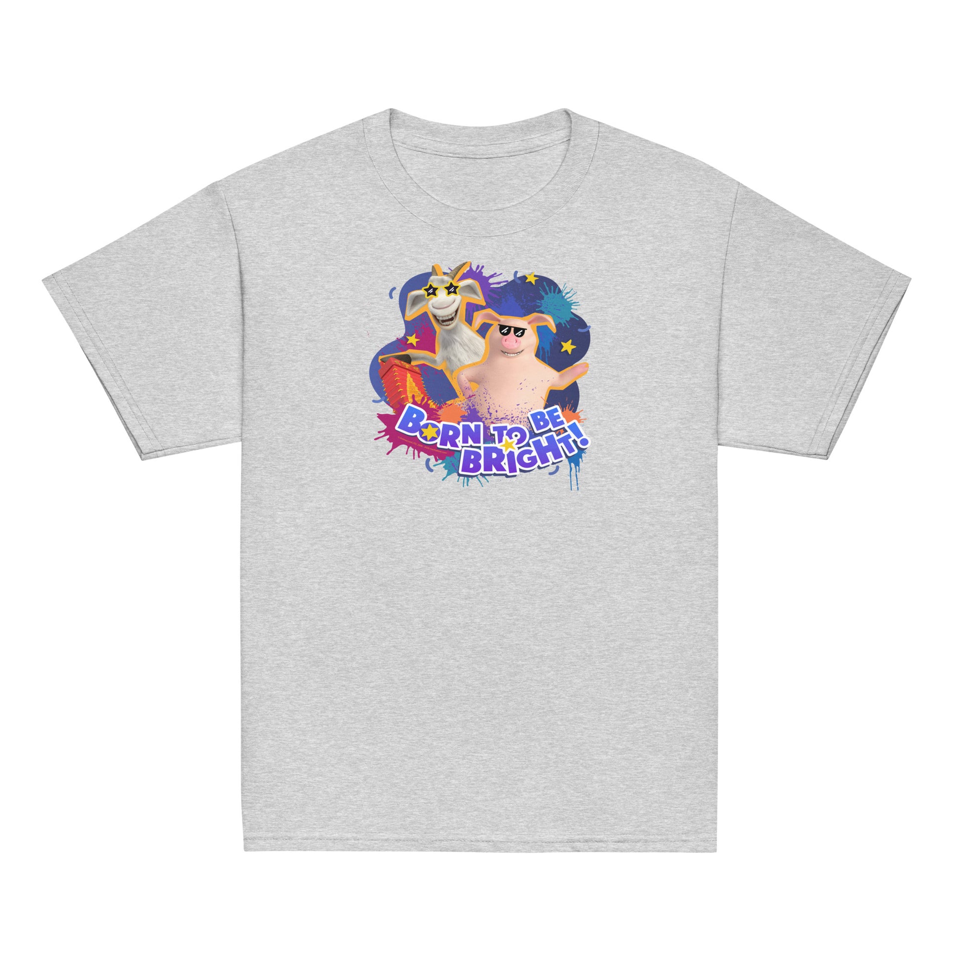 Masha and the Bear Friends Born To Be Bright! Youth classic tee Sport Grey T-SHIRT