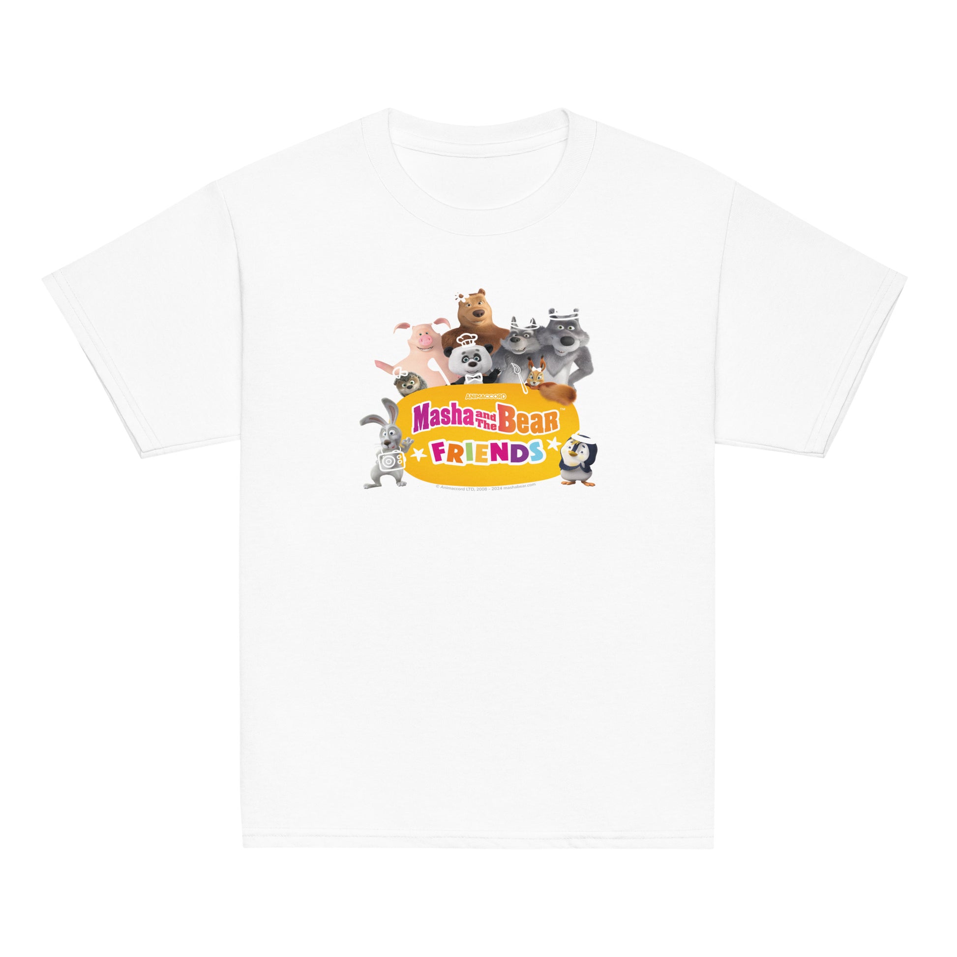 Masha and the Bear Friends Group Photo Youth classic tee White T-SHIRT