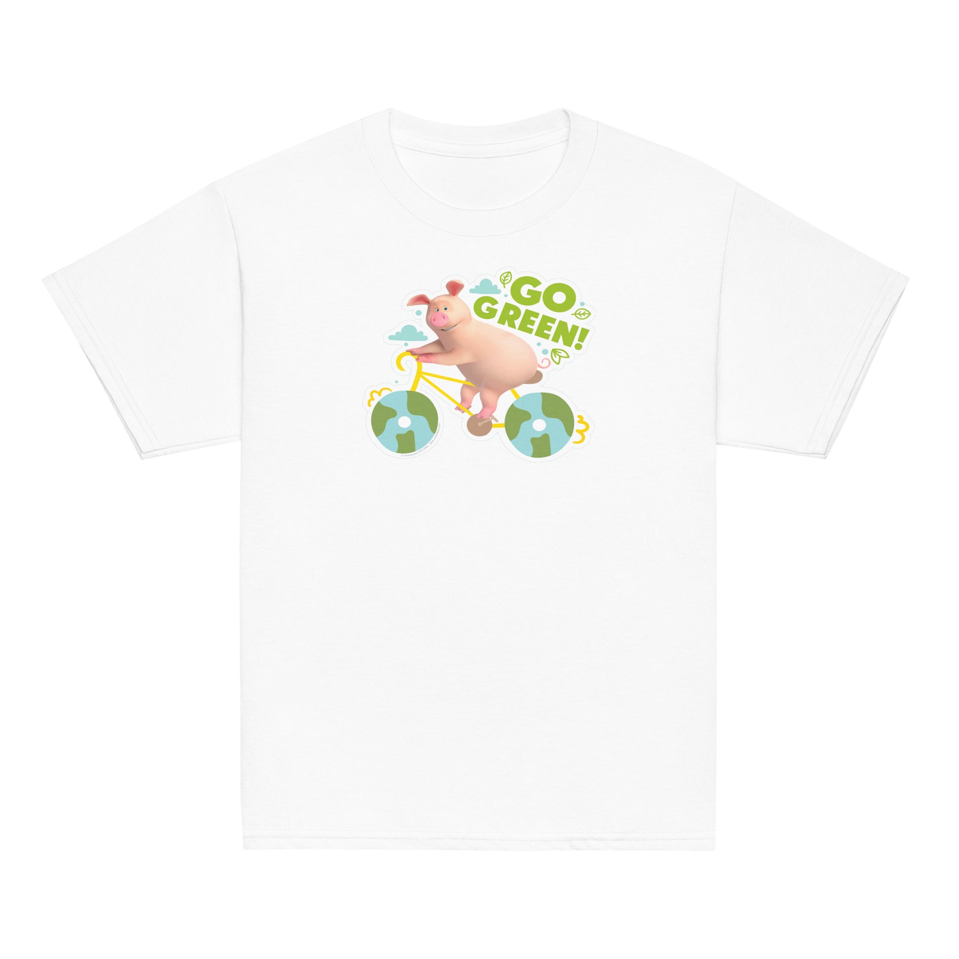 Masha and the Bear Friends Go Green! Youth classic tee White T-SHIRT
