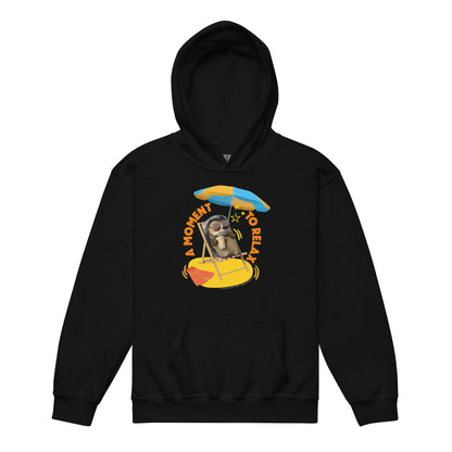 Masha and the Bear Friends Moment To Relax Youth heavy blend hoodie Black T-SHIRT