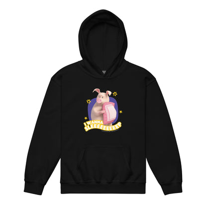 Masha and the Bear Friends I Wanna Sleep Youth heavy blend hoodie Black T-SHIRT