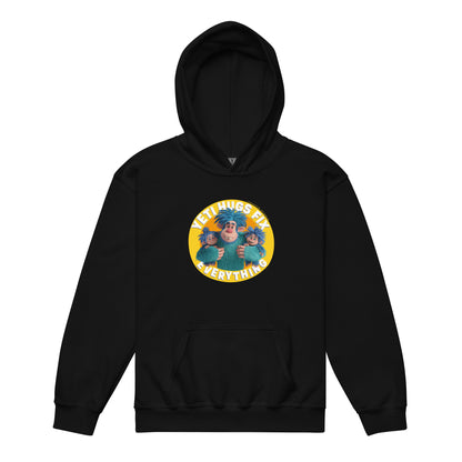 Masha and the Bear Friends Hugs Fix Everything Youth heavy blend hoodie Black T-SHIRT