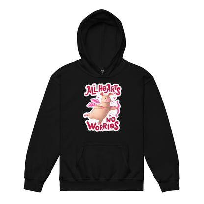 Masha and the Bear Friends No Worries Youth heavy blend hoodie Black T-SHIRT