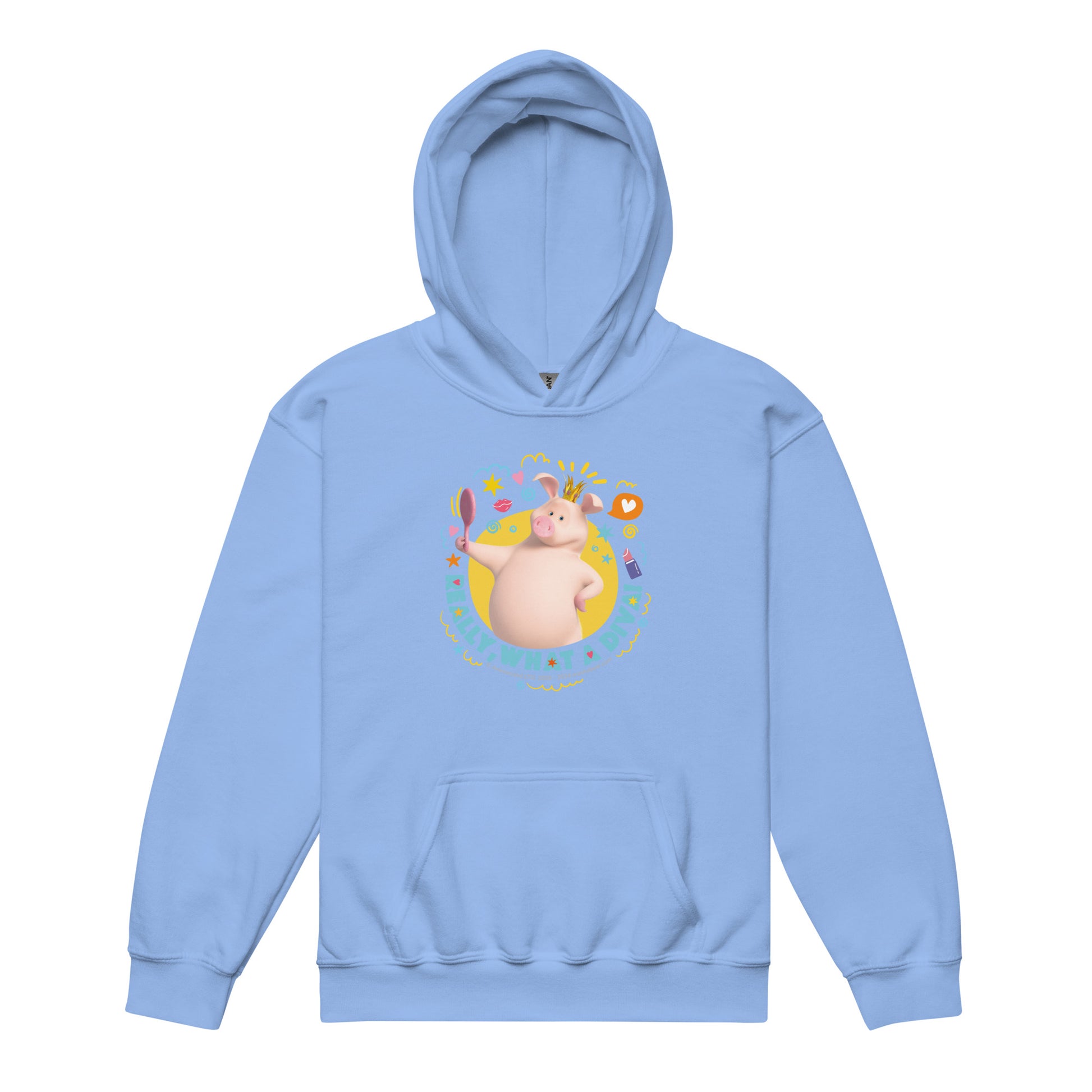 Masha and the Bear Friends What A Diva! Youth heavy blend hoodie Carolina Blue T-SHIRT