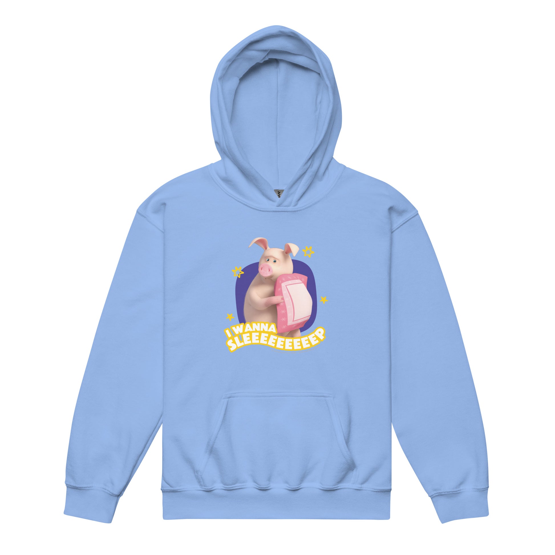 Masha and the Bear Friends I Wanna Sleep Youth heavy blend hoodie Carolina Blue T-SHIRT
