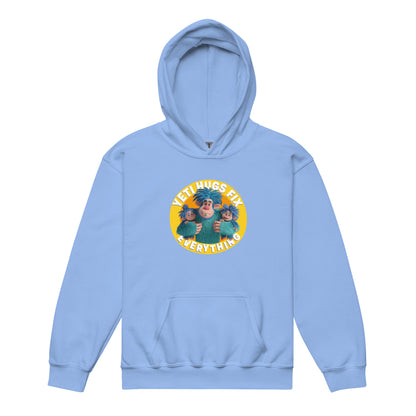 Masha and the Bear Friends Hugs Fix Everything Youth heavy blend hoodie Carolina Blue T-SHIRT