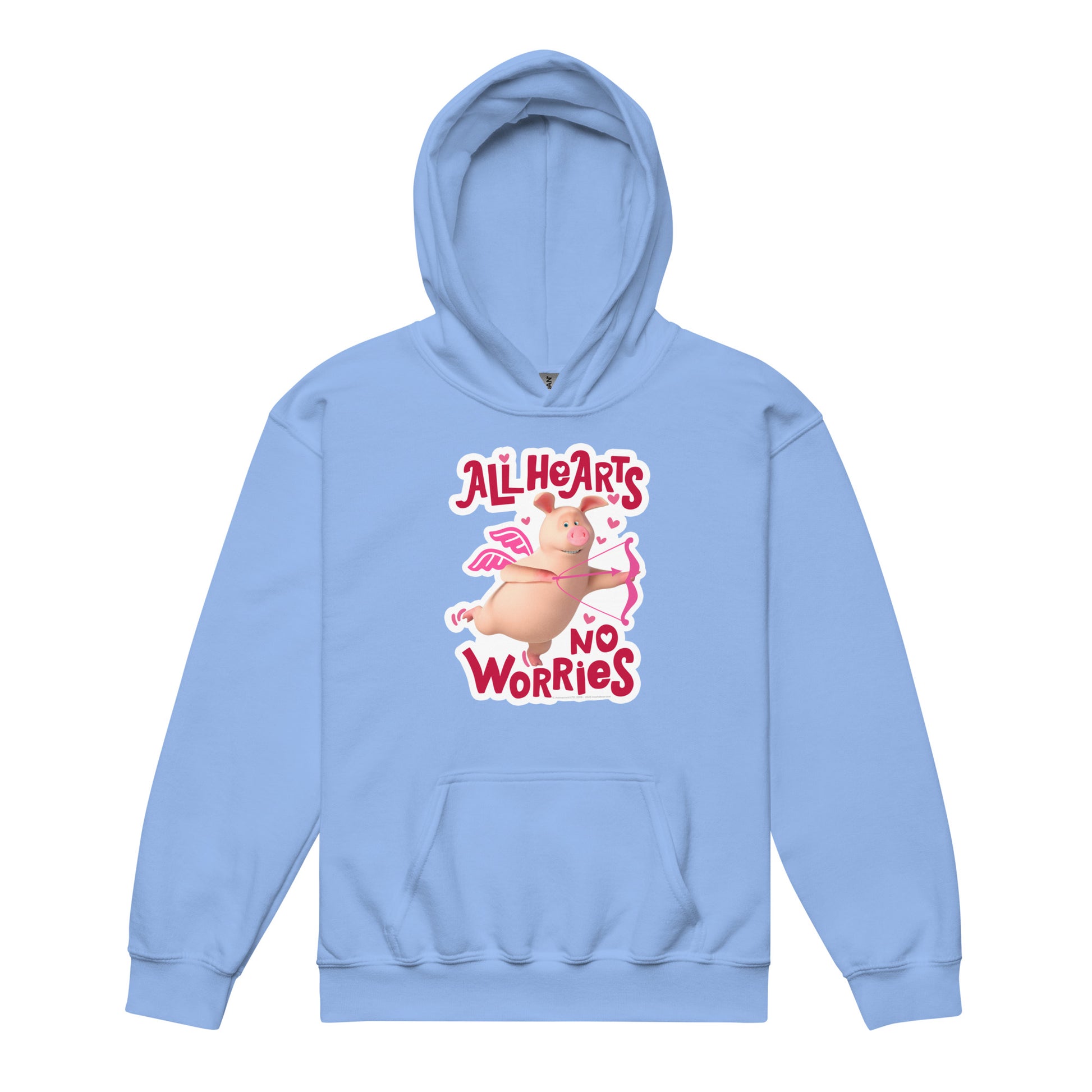 Masha and the Bear Friends No Worries Youth heavy blend hoodie Carolina Blue T-SHIRT