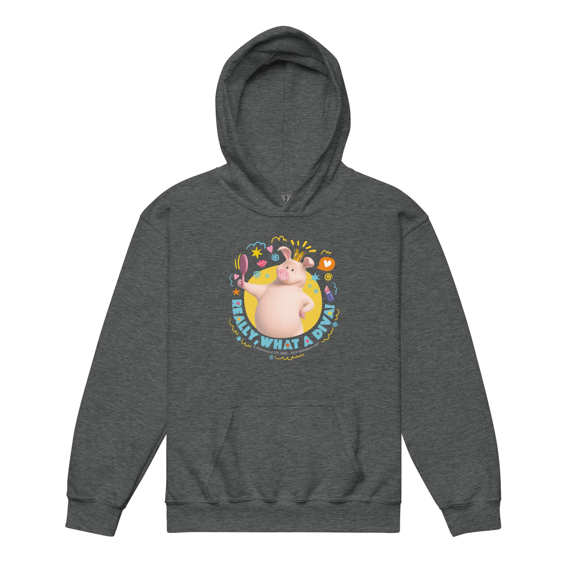 Masha and the Bear Friends What A Diva! Youth heavy blend hoodie Dark Heather T-SHIRT