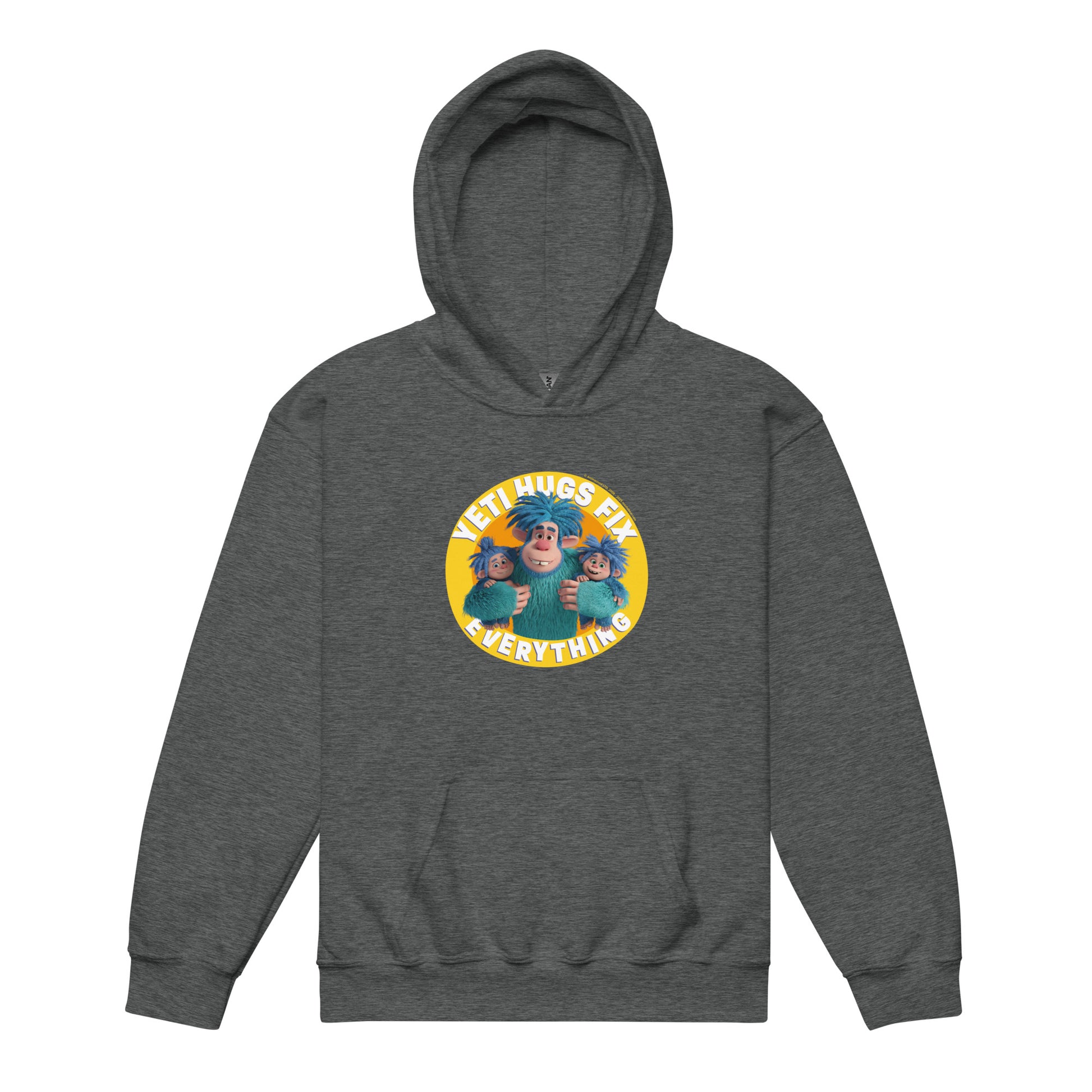 Masha and the Bear Friends Hugs Fix Everything Youth heavy blend hoodie Dark Heather T-SHIRT