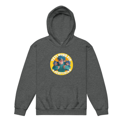 Masha and the Bear Friends Hugs Fix Everything Youth heavy blend hoodie Dark Heather T-SHIRT