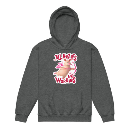 Masha and the Bear Friends No Worries Youth heavy blend hoodie Dark Heather T-SHIRT
