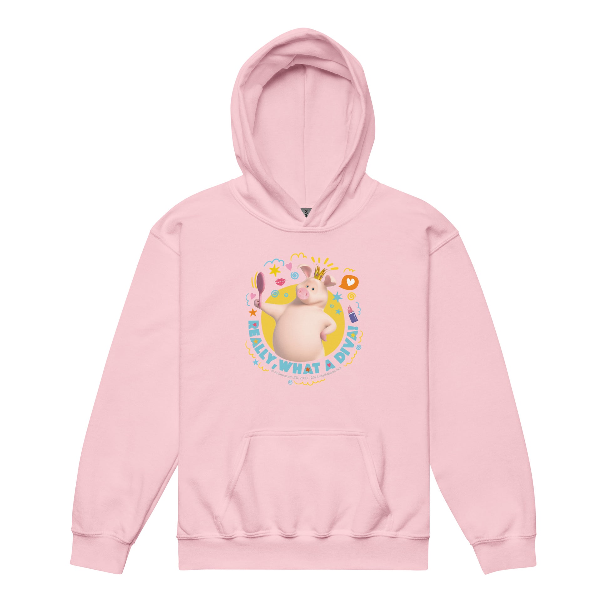 Masha and the Bear Friends What A Diva! Youth heavy blend hoodie Light Pink T-SHIRT