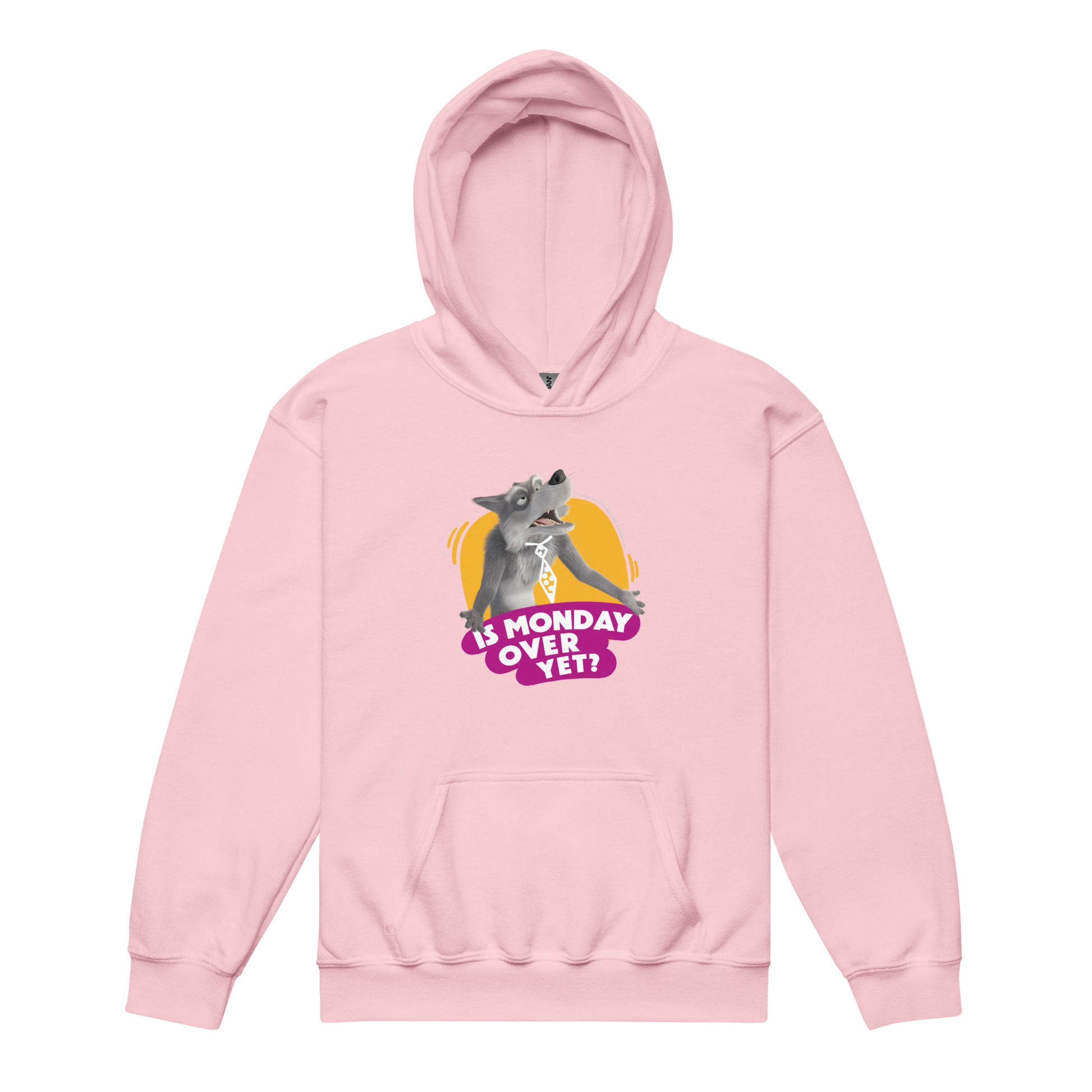 Masha and the Bear Friends Is Monday Over? Youth heavy blend hoodie Light Pink T-SHIRT