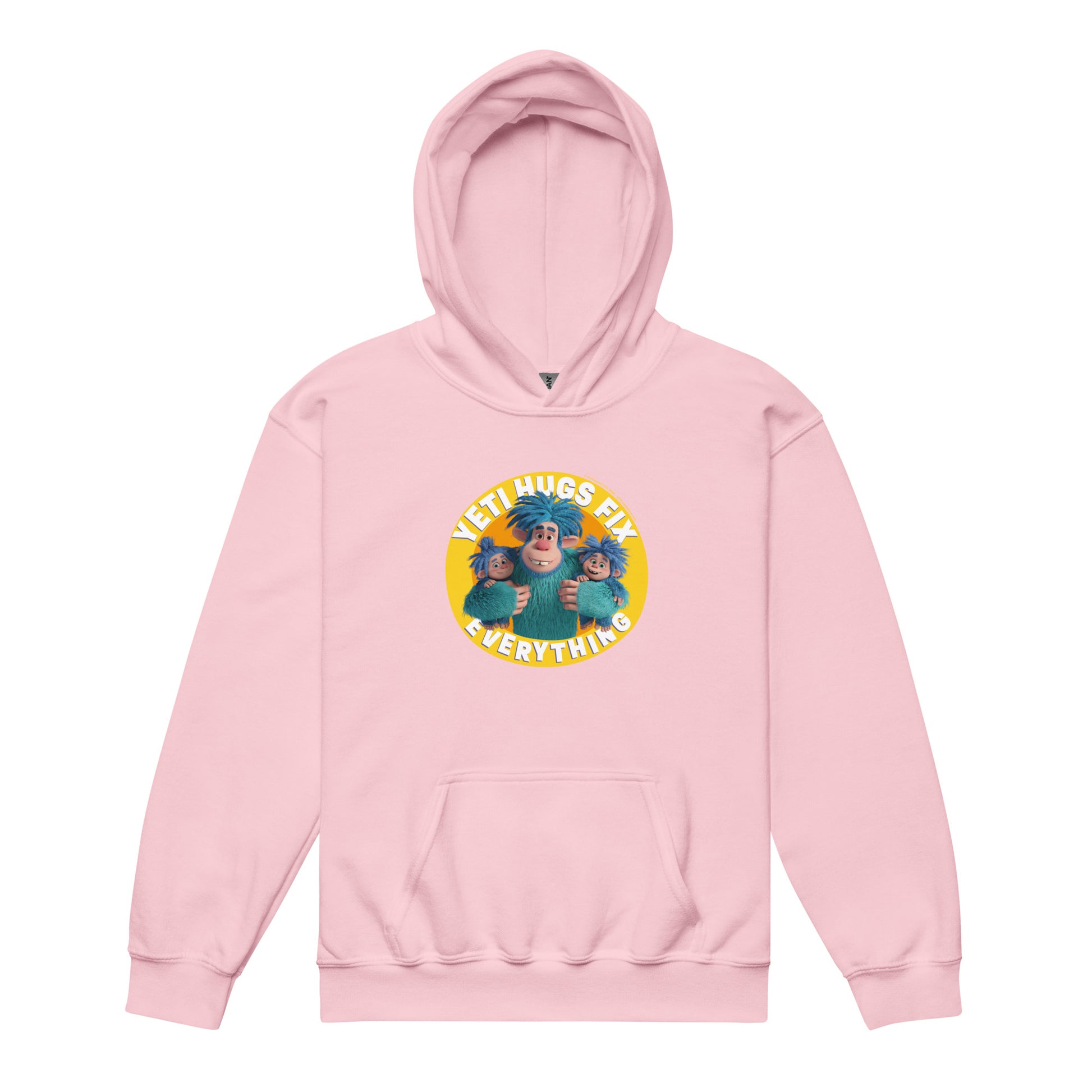 Masha and the Bear Friends Hugs Fix Everything Youth heavy blend hoodie Light Pink T-SHIRT