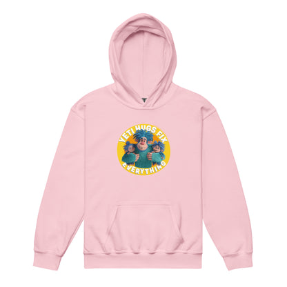 Masha and the Bear Friends Hugs Fix Everything Youth heavy blend hoodie Light Pink T-SHIRT