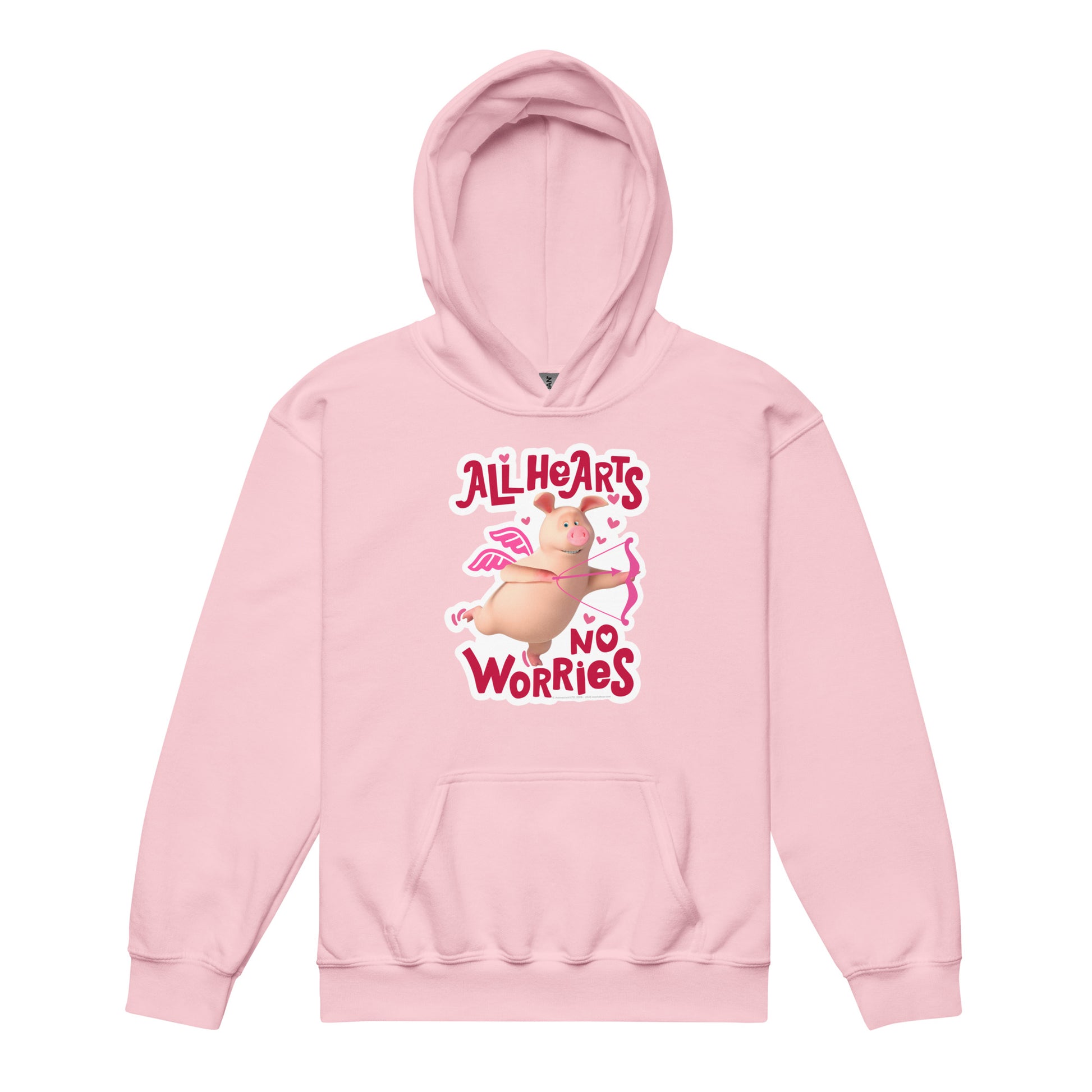 Masha and the Bear Friends No Worries Youth heavy blend hoodie Light Pink T-SHIRT