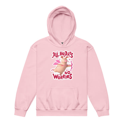 Masha and the Bear Friends No Worries Youth heavy blend hoodie Light Pink T-SHIRT
