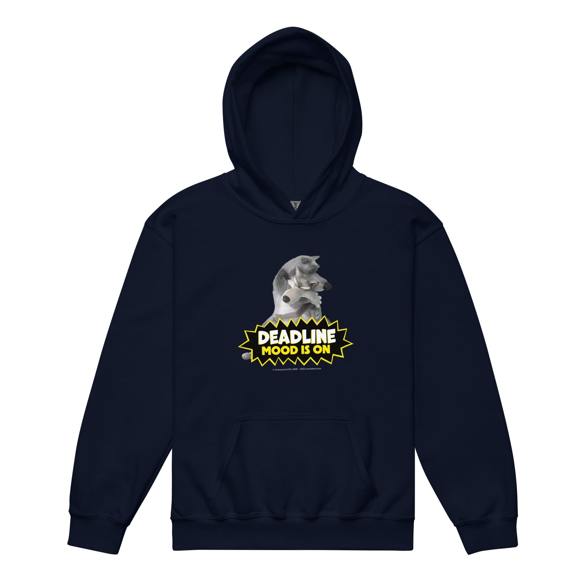Masha and the Bear Friends Deadline Youth heavy blend hoodie Navy T-SHIRT