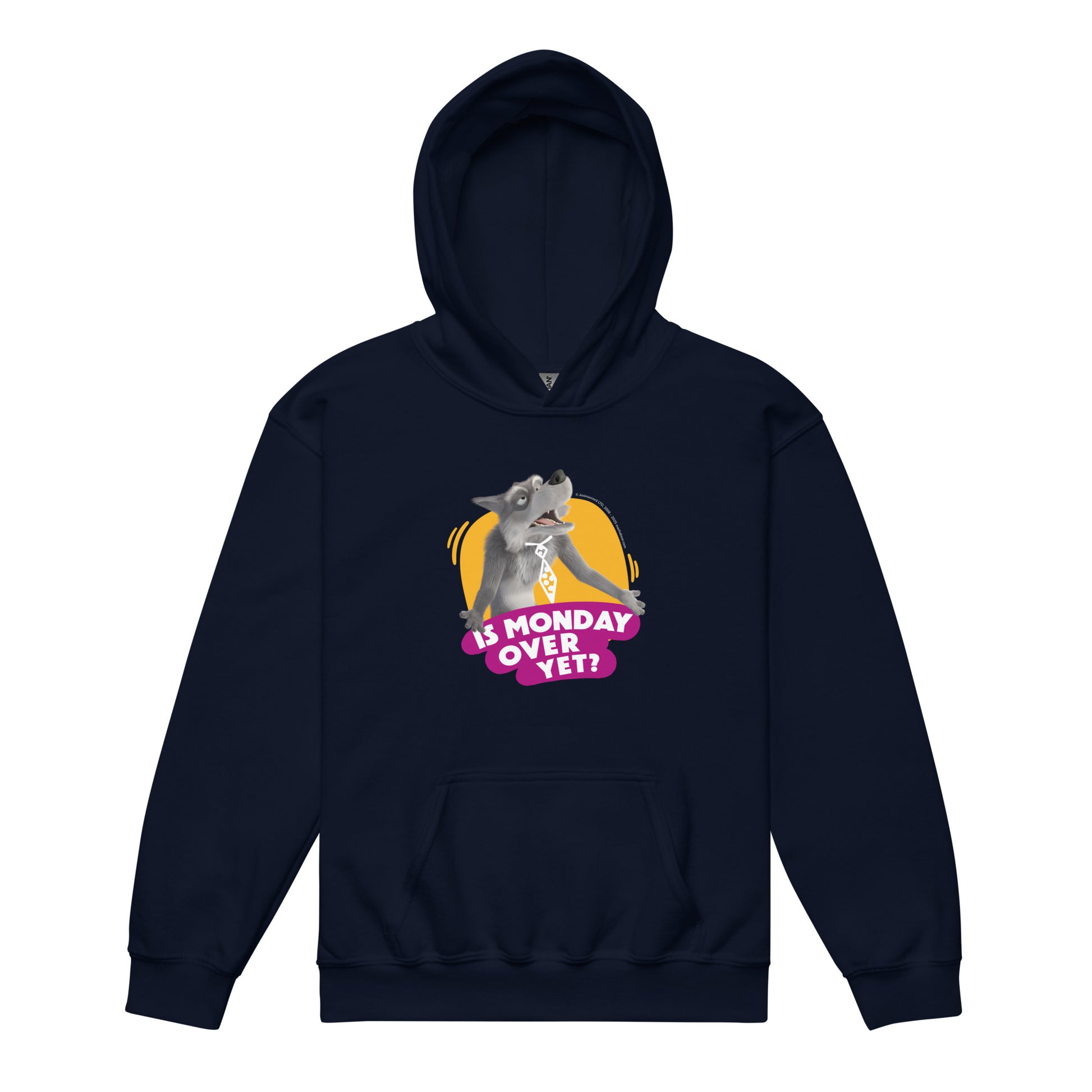 Masha and the Bear Friends Is Monday Over? Youth heavy blend hoodie Navy T-SHIRT