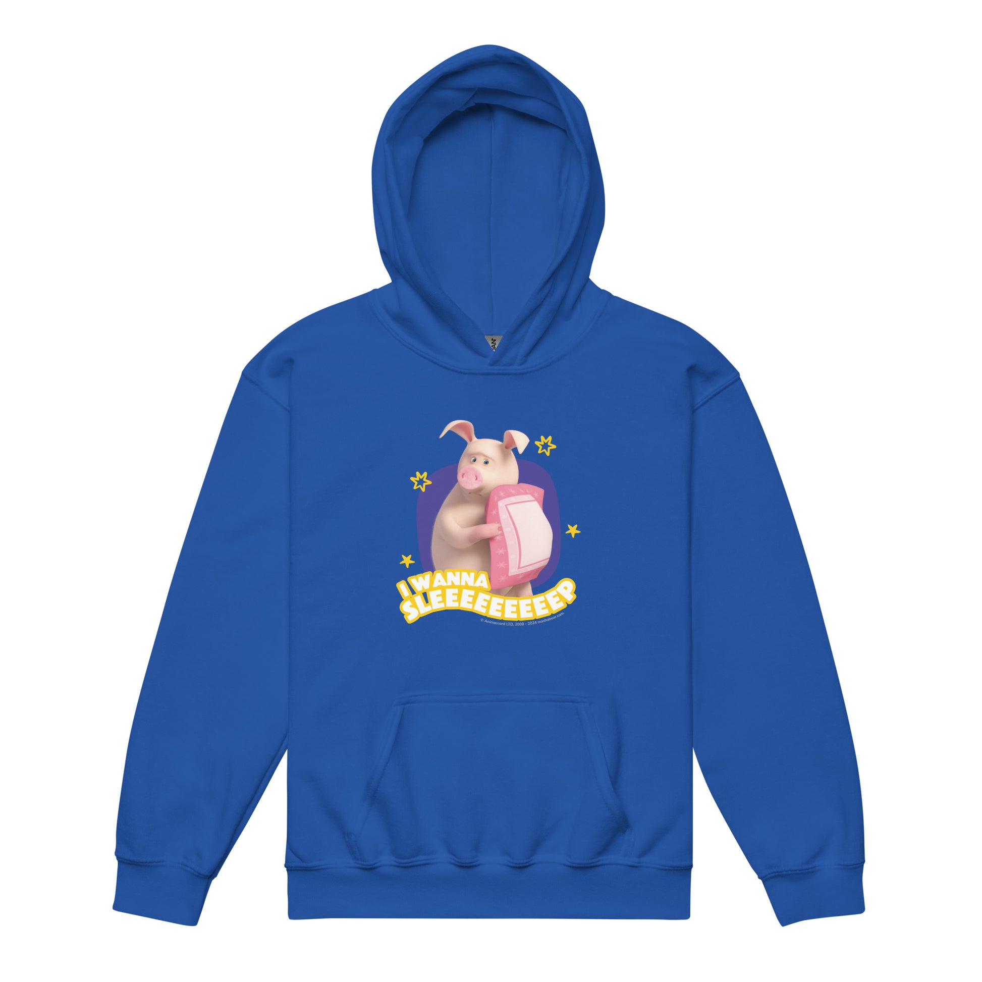 Masha and the Bear Friends I Wanna Sleep Youth heavy blend hoodie Royal T-SHIRT
