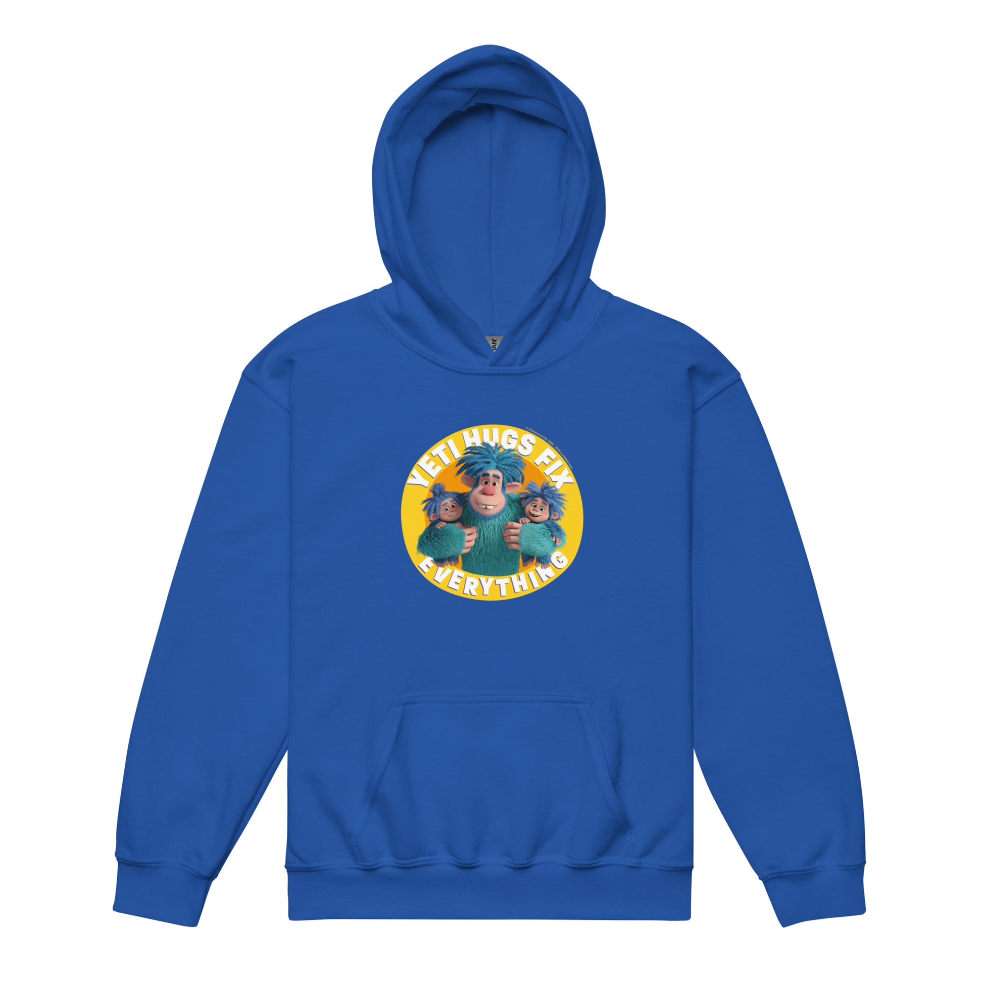 Masha and the Bear Friends Hugs Fix Everything Youth heavy blend hoodie Royal T-SHIRT