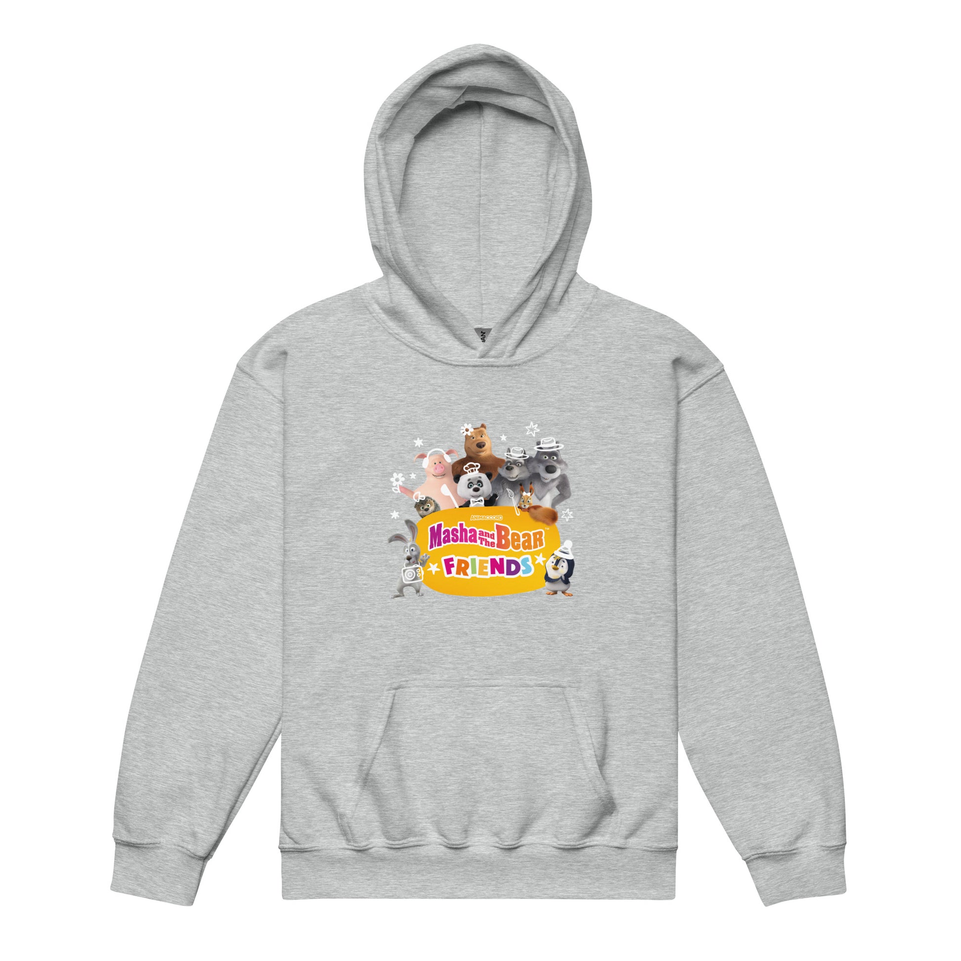 Masha and the Bear Friends Group Photo Youth heavy blend hoodie Sport Grey T-SHIRT