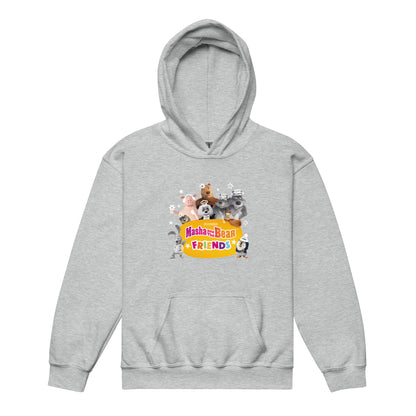 Masha and the Bear Friends Group Photo Youth heavy blend hoodie Sport Grey T-SHIRT