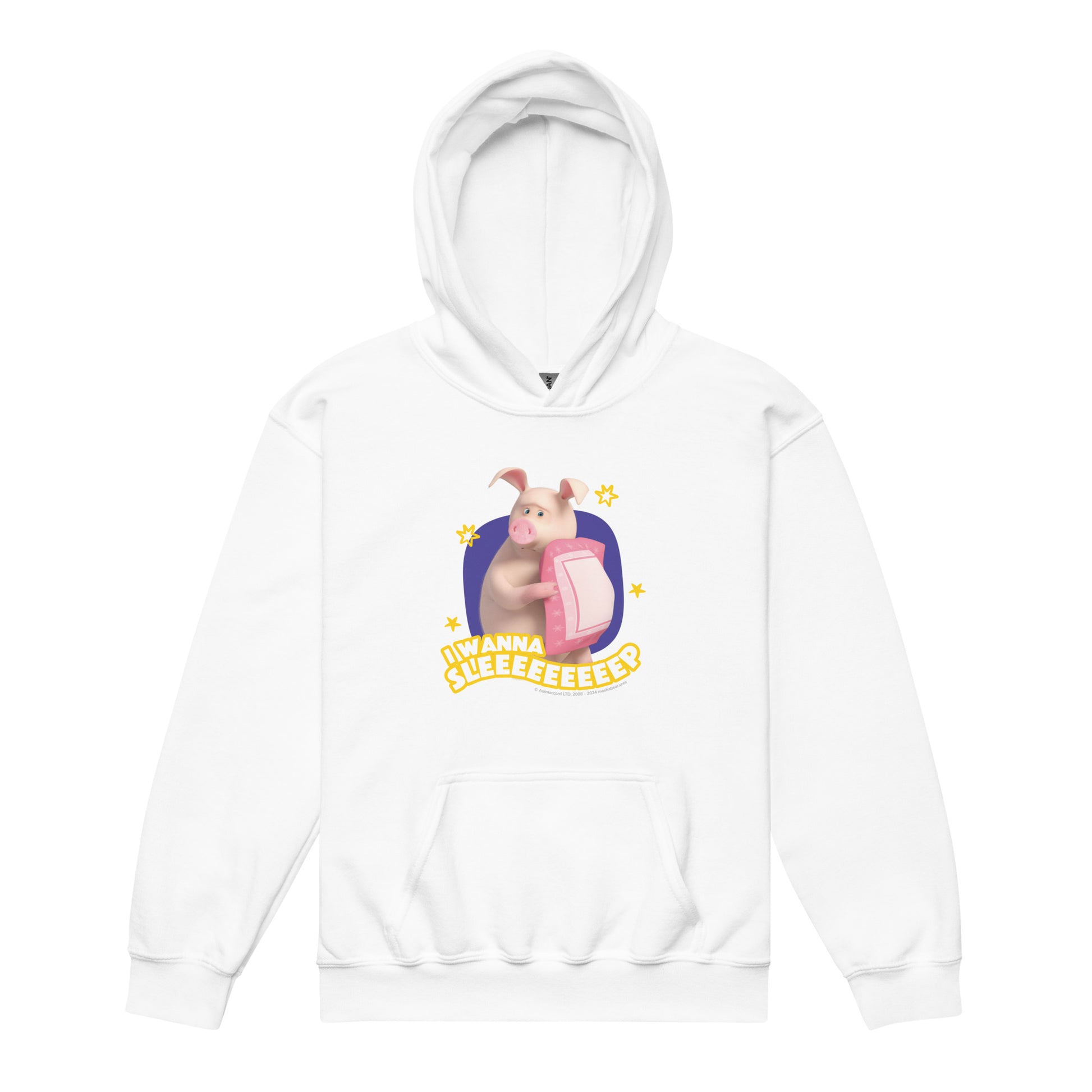 Masha and the Bear Friends I Wanna Sleep Youth heavy blend hoodie White T-SHIRT