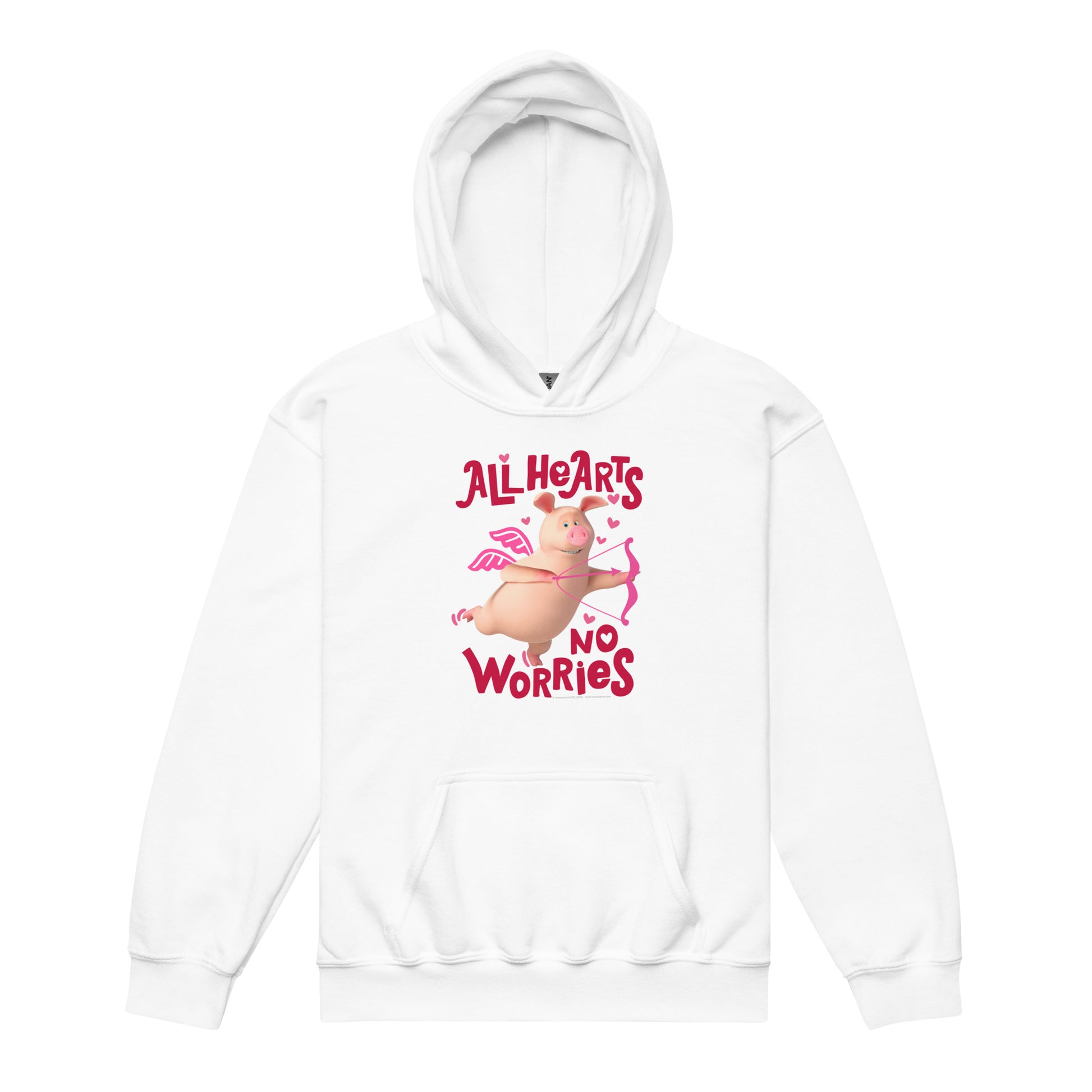 Masha and the Bear Friends No Worries Youth heavy blend hoodie White T-SHIRT